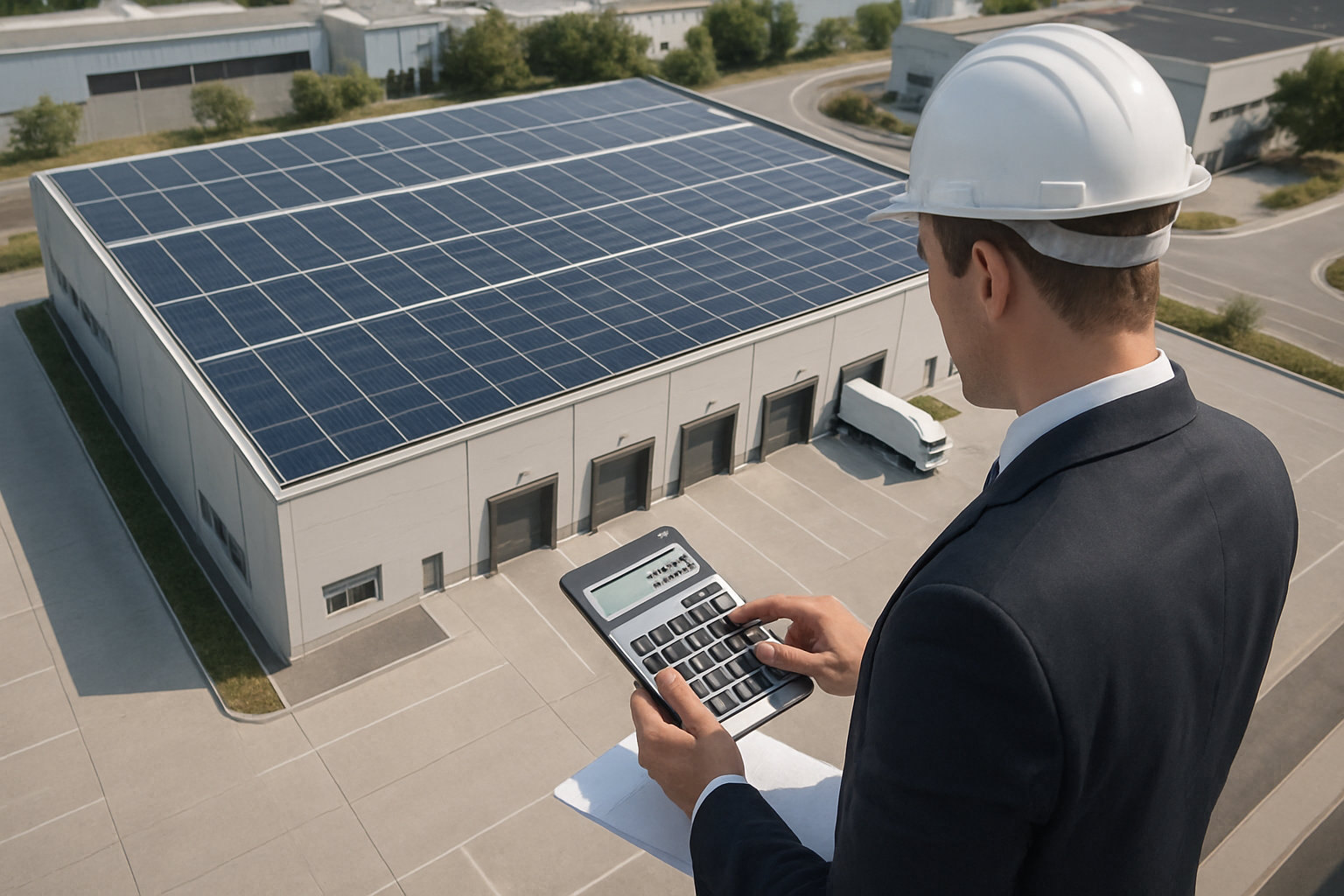 Solar industrial para plataforma logística en España con accesos y zonificación