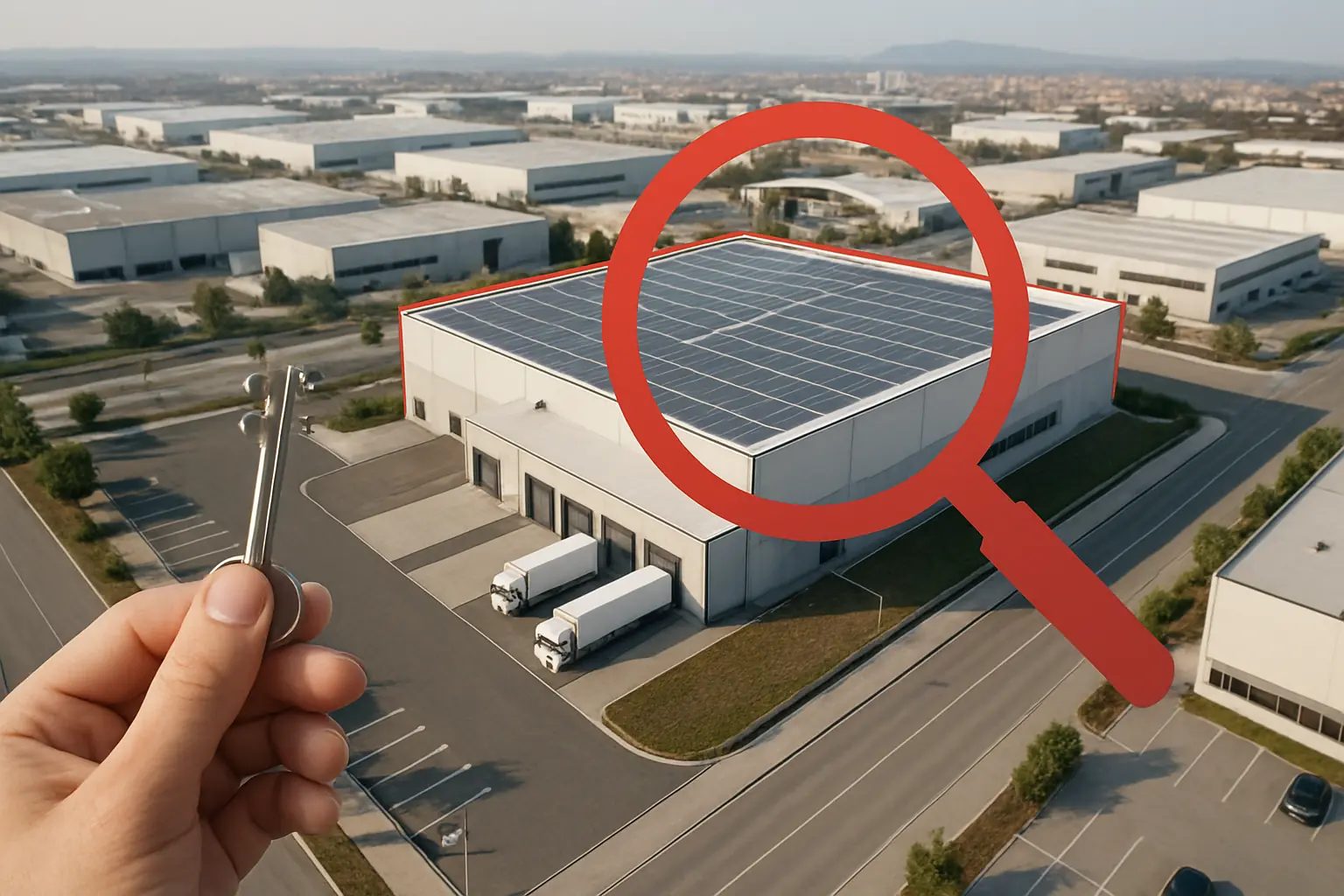 Nave logística off-market en corredor del Henares con señalización de oportunidad de inversión