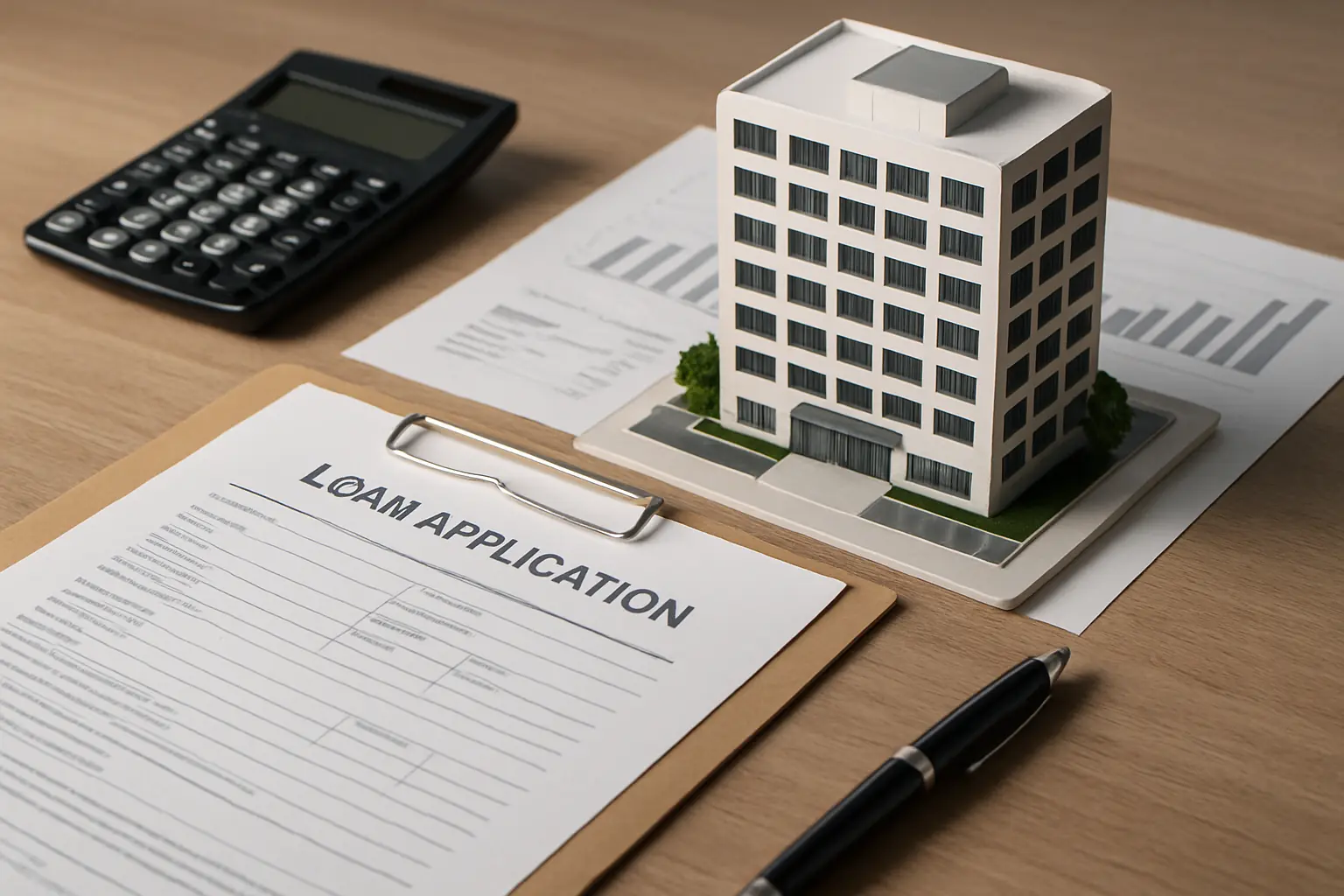 Equipo financiero revisando dossier bancario para nave log\u00edstica en Espa\u00f1a