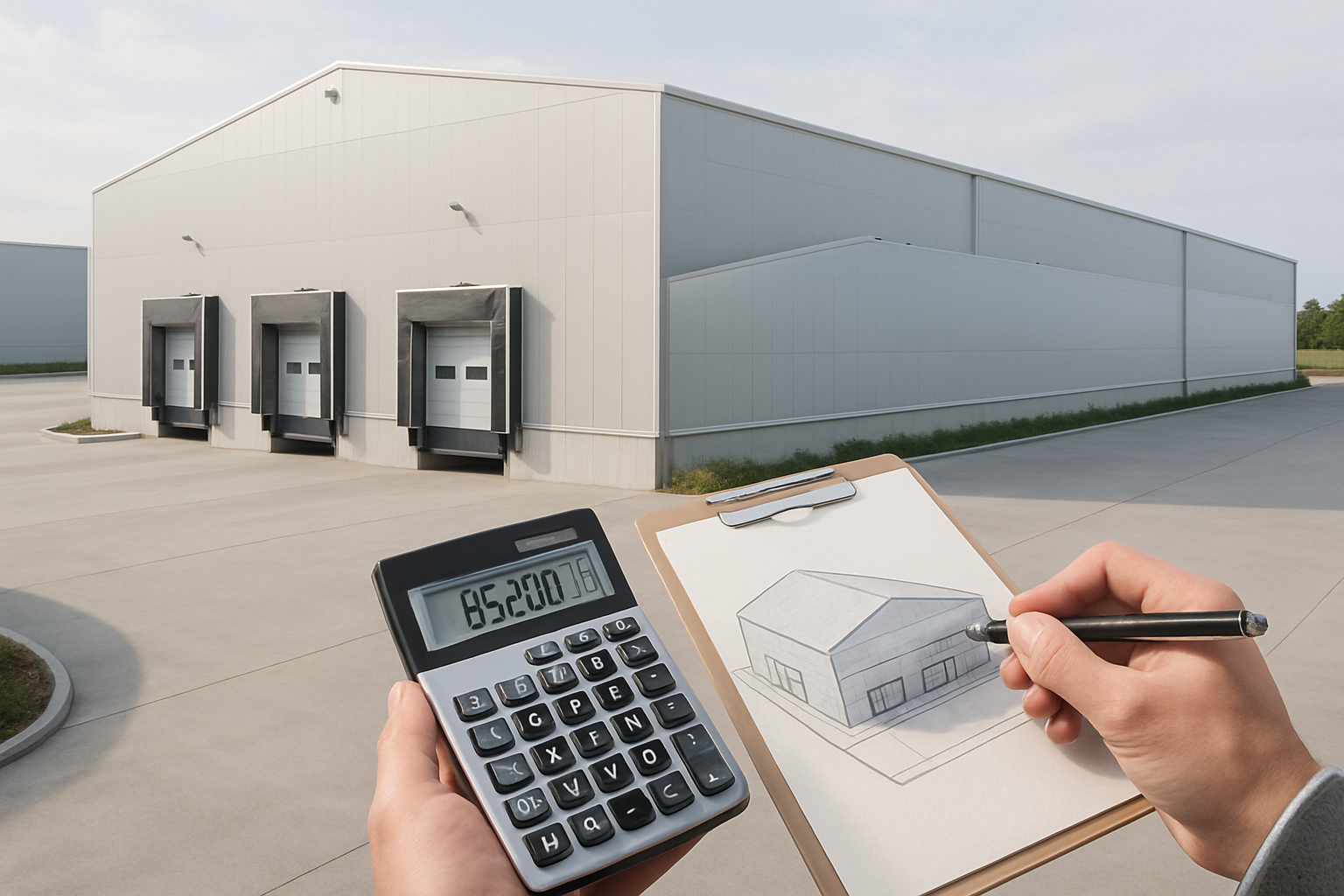 Nave de fr\u00edo industrial con c\u00e1maras frigor\u00edficas, estanter\u00edas y muelles en Espa\u00f1a