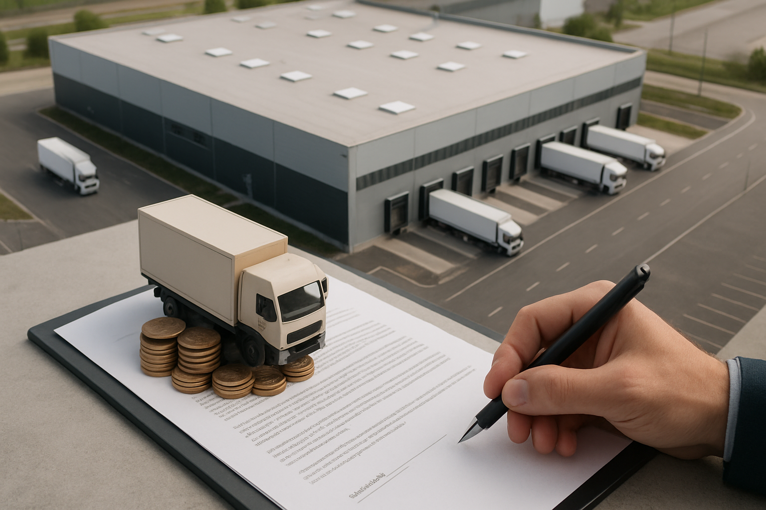 Nave logística con contrato de alquiler de renta variable en España