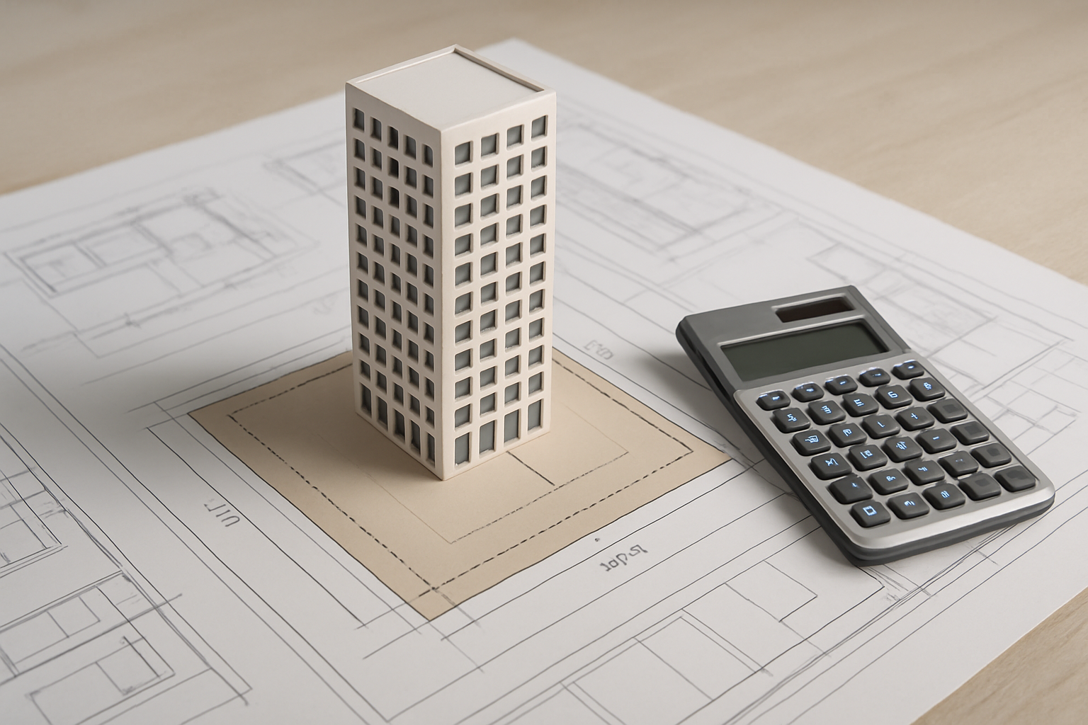 Vista aérea de parcela industrial con cálculo de edificabilidad logística en España