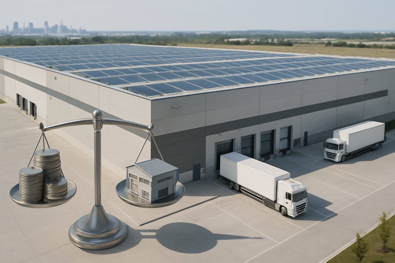 Comparativa de rentabilidad bruta y neta en inversión de naves logísticas en España