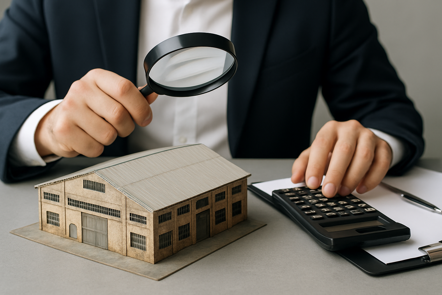 Parque industrial con nave antigua en valoración para inversión logística en España