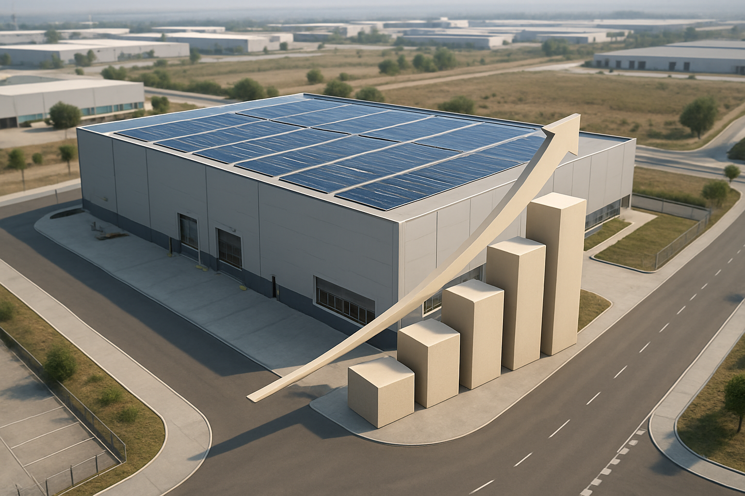 Nave logística en España con cálculo de yield on cost para inversión